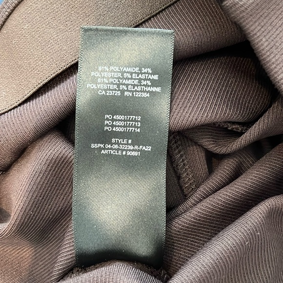 Aritzia Wilfred Mid Rise Kick Flare Candace Pants Stretchy Ribbed Mocha Brown - Picture 15 of 16